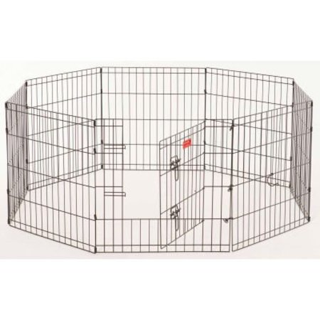 JEWETT CAMERON COMPANIES Lucky Dog Heavy Duty Dog Exercise Pen With Stakes 24"W x 24"H, Black ZW 11624